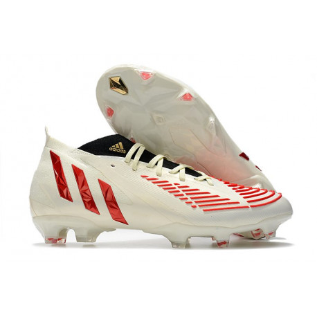Buty piłkarskie adidas Predator Edge.1 FG Biały Czerwony Złoto