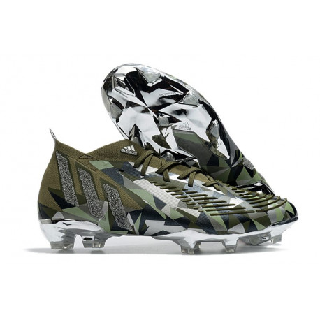 Buty piłkarskie adidas Predator Edge.1 FG Swarovski - Zielony Srebro