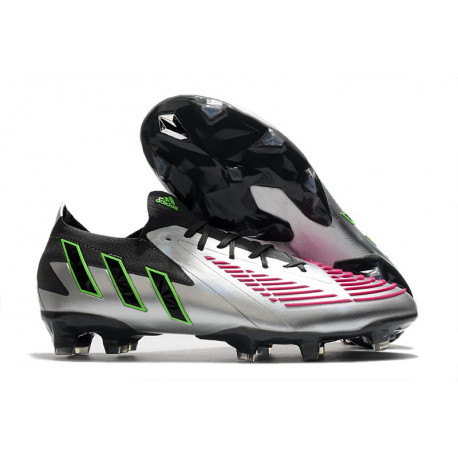 Korki piłkarskie adidas Predator Edge.1 L FG Srebro Czarny Różowy