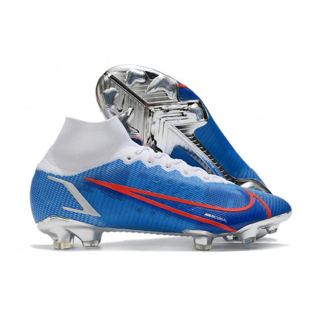 Nike Buty Mercurial Superfly 8 Elite FG Niebieski Czerwony