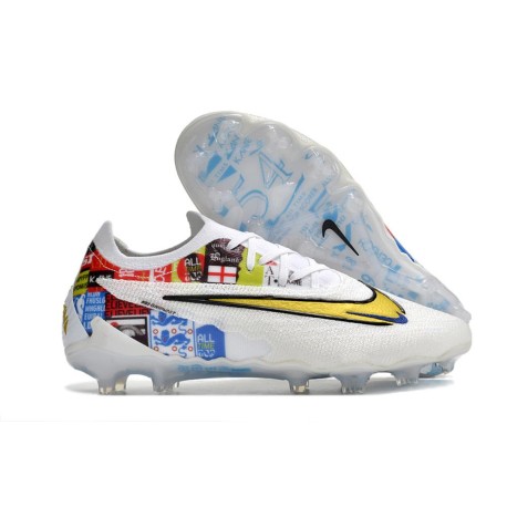 Korki piłkarskie Nike Phantom GX FG Biały Złoty