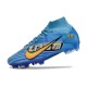 Nike Air Zoom Mercurial Superfly 9 Elite FG X Mbappe Niebieski Zawistny