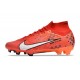 Nike Air Zoom Mercurial Superfly 9 Elite FG MDS Czerwony Biały