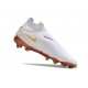 Korki Pilkarskie Nike Phantom GX Elite DF FG Biały Złoto