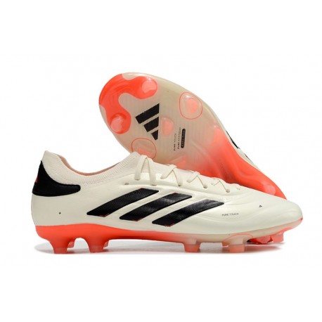 adidas Copa Pure 2 Elite + FG Solar Energy - Kość Słoniowa Czarny Czerwony