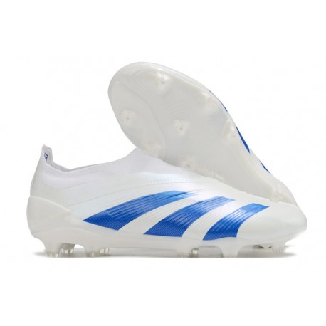 adidas Predator Elite Laceless FG Biały Niebieski