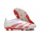 adidas Predator Elite Laceless FG Biały Czerwony