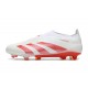 adidas Predator Elite Laceless FG Biały Czerwony