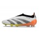 adidas Predator Elite Laceless FG Biały Czarny Pomarańczowy