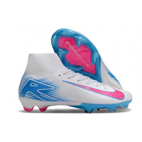 Nike Zoom Mercurial Superfly 10 Elite FG Biały Niebieski Różowy