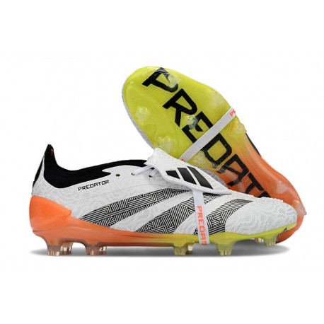 adidas Predator 24 Elite Foldover FG Biały Czarny Pomarańczowy