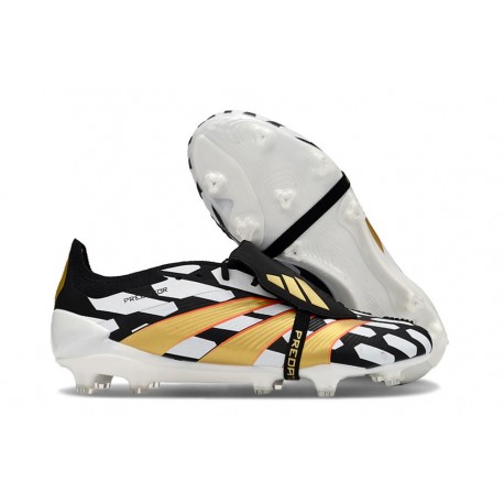 adidas Predator 24 Elite Foldover FG Czarny Biały Złoto