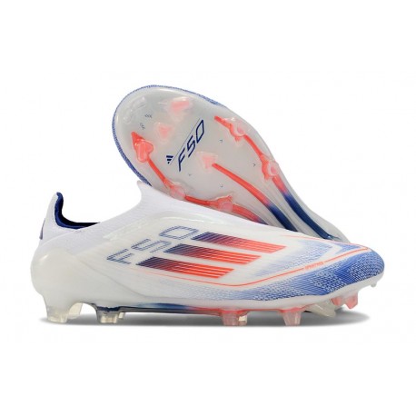 Korki adidas F50 Elite Sznurowadeł FG Biały Niebieski Czerwony