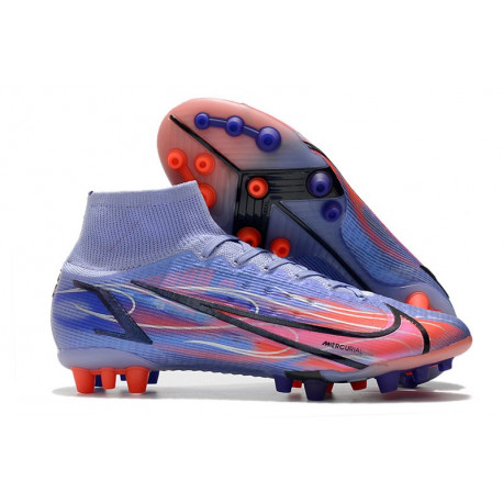 Buty Nike Mercurial Superfly 8 Elite AG Mbappe Fioletowy Srebrny metalik
