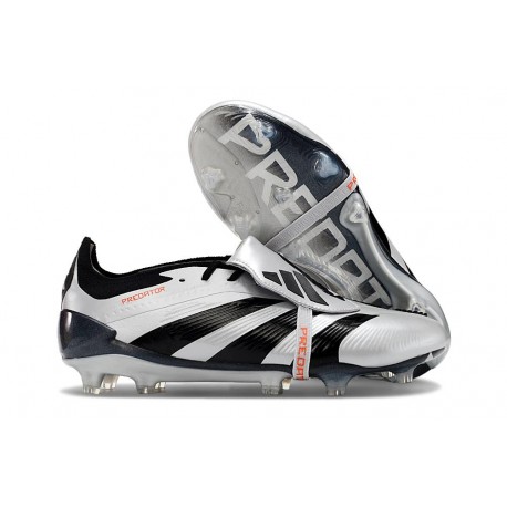 adidas Predator 24 Elite Foldover FG Srebro Czarny