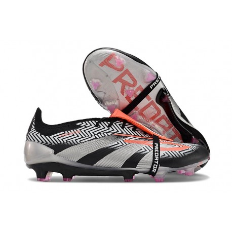 adidas Predator 24 Elite Foldover FG Czarny Srebro Czerwony