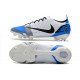 Korki Nike Mercurial Vapor 14 Elite FG Biały Niebieski Czarny 