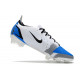 Korki Nike Mercurial Vapor 14 Elite FG Biały Niebieski Czarny 