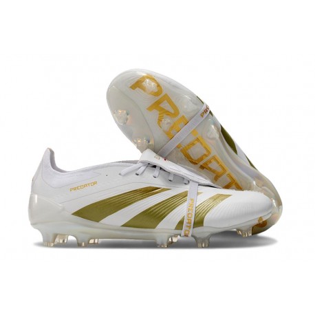 adidas Predator 24 Elite Foldover FG Biały Złoty
