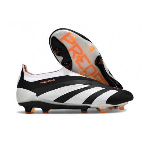 adidas Predator Elite Laceless FG Czarny Biały Pomarańczowy