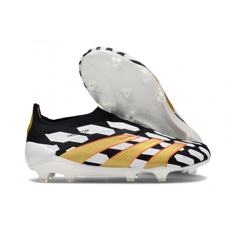 adidas Predator Elite Laceless FG Czarny Biały Złoto