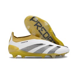 adidas Predator Elite Laceless FG Biały Złoto 
