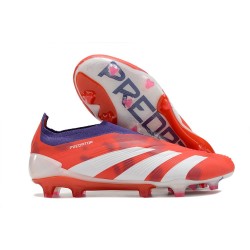 adidas Predator Elite Laceless FG Czerwony Biały 