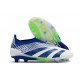 adidas Predator Elite Laceless FG Biały Niebieski Zielony