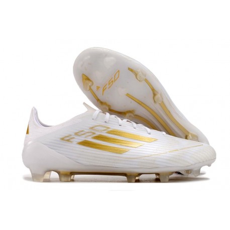 Buty piłkarskie adidas F50 Elite FG Biały Złoto