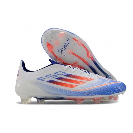 Buty piłkarskie adidas F50 Elite FG Biały Czerwony Niebieski