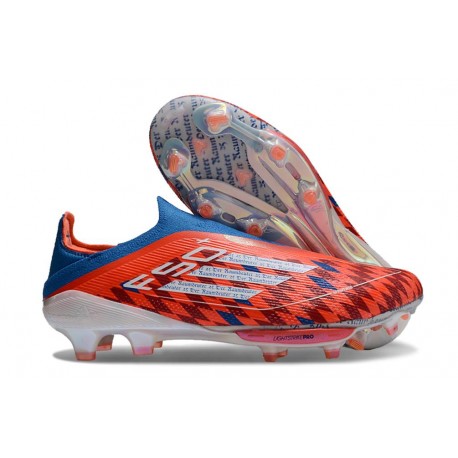 Korki adidas F50+ Elite Laceless FG Czerwony Biały Niebieski