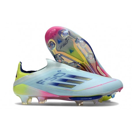 Korki adidas F50+ Elite Laceless FG Niebieski Zawistny