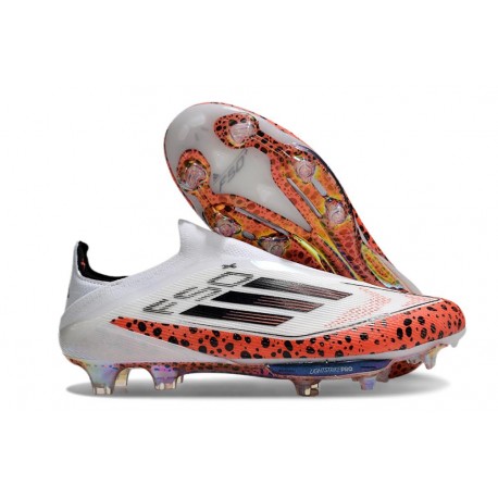 Korki adidas F50+ Elite Laceless FG X Messi Biały Czerwony Czarny
