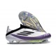 Korki adidas F50+ Elite Laceless FG X Messi Biały Czarny Fioletowy
