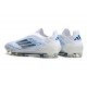 Korki adidas F50 Elite Sznurowadeł FG Biały Niebieski