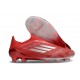 Korki adidas F50 Elite Sznurowadeł FG Czerwony Srebro