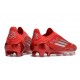 Korki adidas F50 Elite Sznurowadeł FG Czerwony Srebro