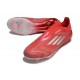 Korki adidas F50 Elite Sznurowadeł FG Czerwony Srebro