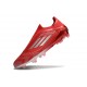 Korki adidas F50 Elite Sznurowadeł FG Czerwony Srebro