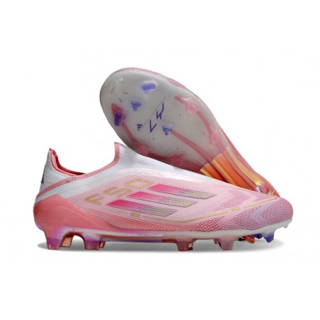 Korki adidas F50 Elite Sznurowadeł FG Różowy Biały
