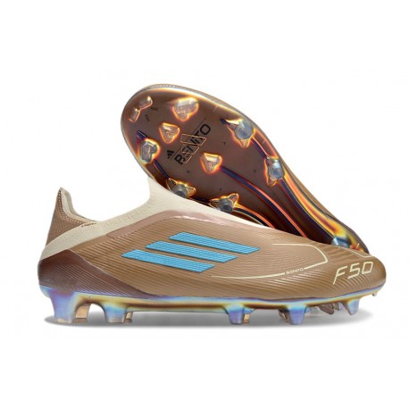 Korki adidas F50 Elite Sznurowadeł FG Miedź Biały Niebieski