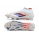 Buty adidas F50 Elite Mid FG Biały Czerwony Niebieski