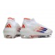 Buty adidas F50 Elite Mid FG Biały Czerwony Niebieski