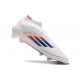 Buty adidas F50 Elite Mid FG Biały Czerwony Niebieski