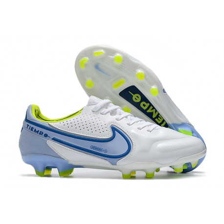 Buty piłkarskie Nike Tiempo Legend 9 Elite FG Biały Niebieski 