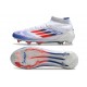 Buty adidas F50 Elite Mid FG Biały Czerwony Niebieski