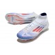 Buty adidas F50 Elite Mid FG Biały Czerwony Niebieski