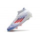 Buty adidas F50 Elite Mid FG Biały Czerwony Niebieski