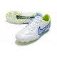 Buty piłkarskie Nike Tiempo Legend 9 Elite FG Biały Niebieski 