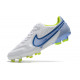 Buty piłkarskie Nike Tiempo Legend 9 Elite FG Biały Niebieski 
